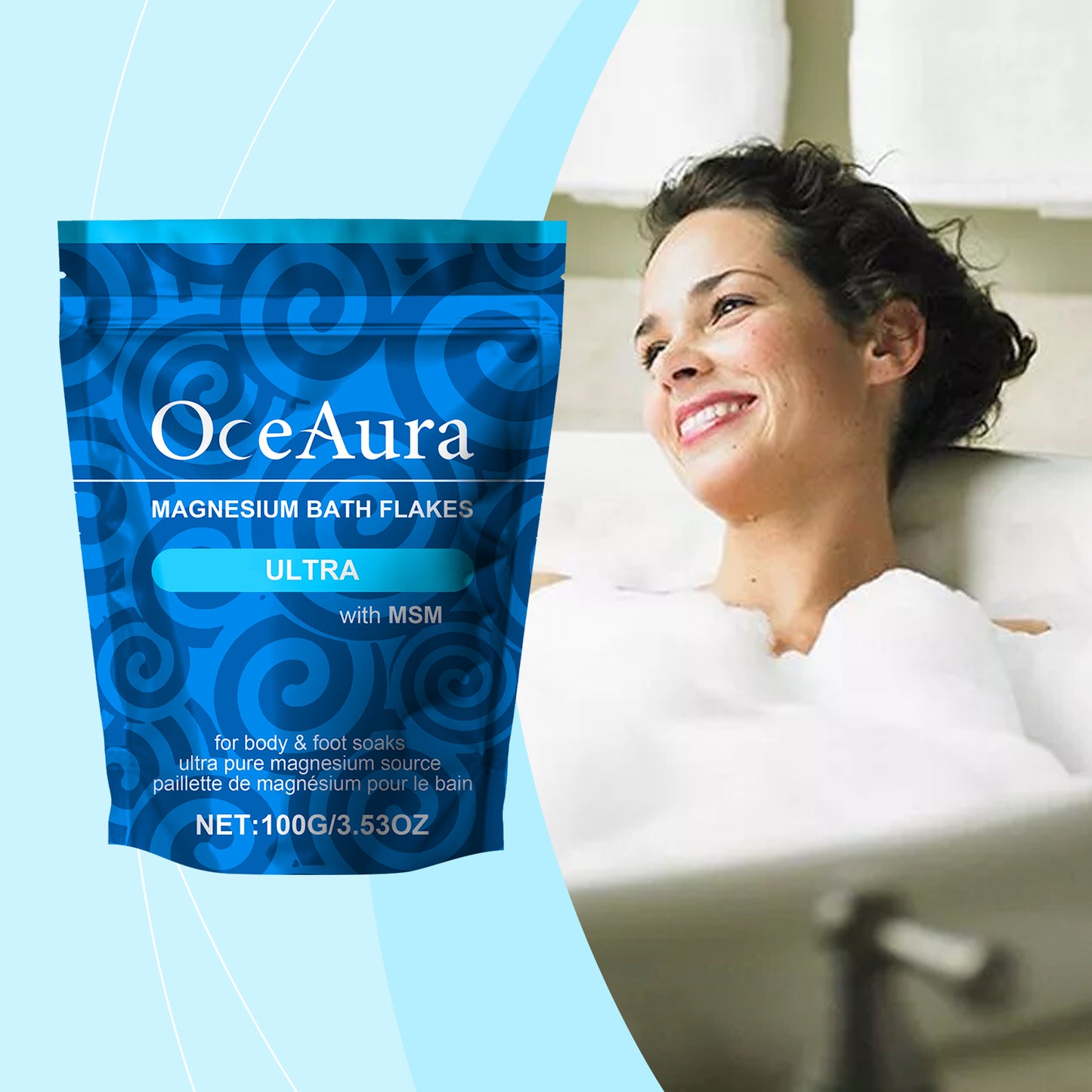OceAura Magnesium Bath Salt Sheets