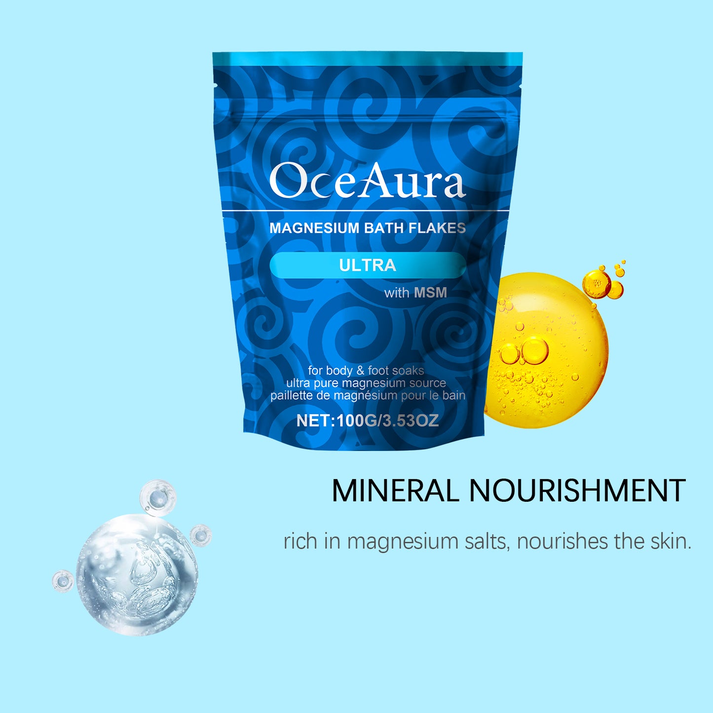 OceAura Magnesium Bath Salt Sheets